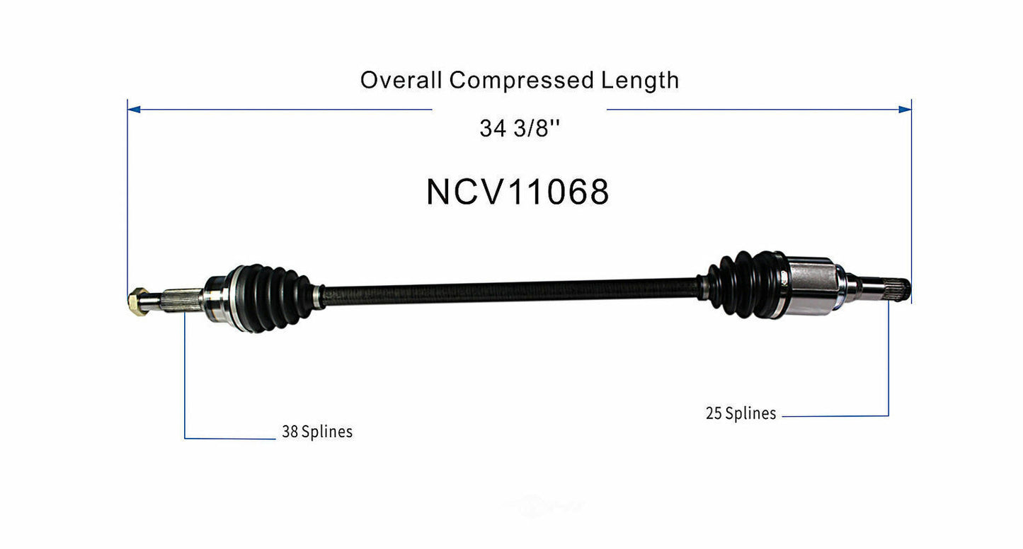 GSP North America NCV11068 CV Axle Assembly