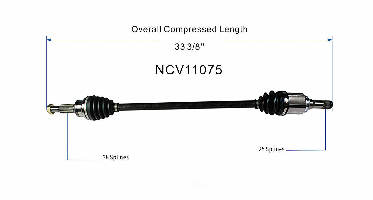 GSP North America NCV11075 CV Axle Assembly