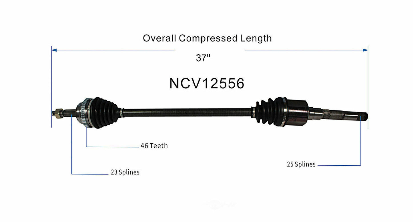 GSP North America NCV12556 CV Axle Assembly