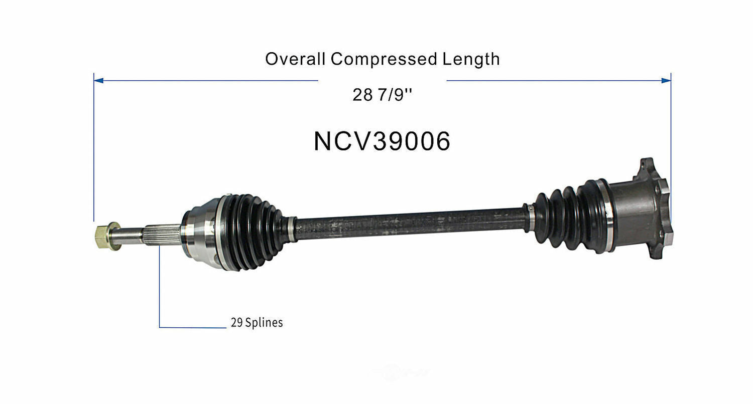 GSP North America NCV39006 CV Axle Assembly