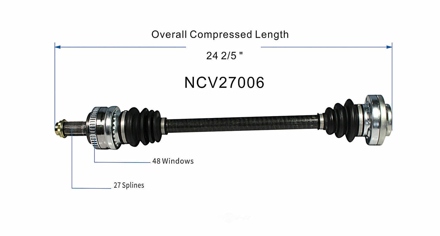 GSP North America NCV27006 CV Axle Assembly