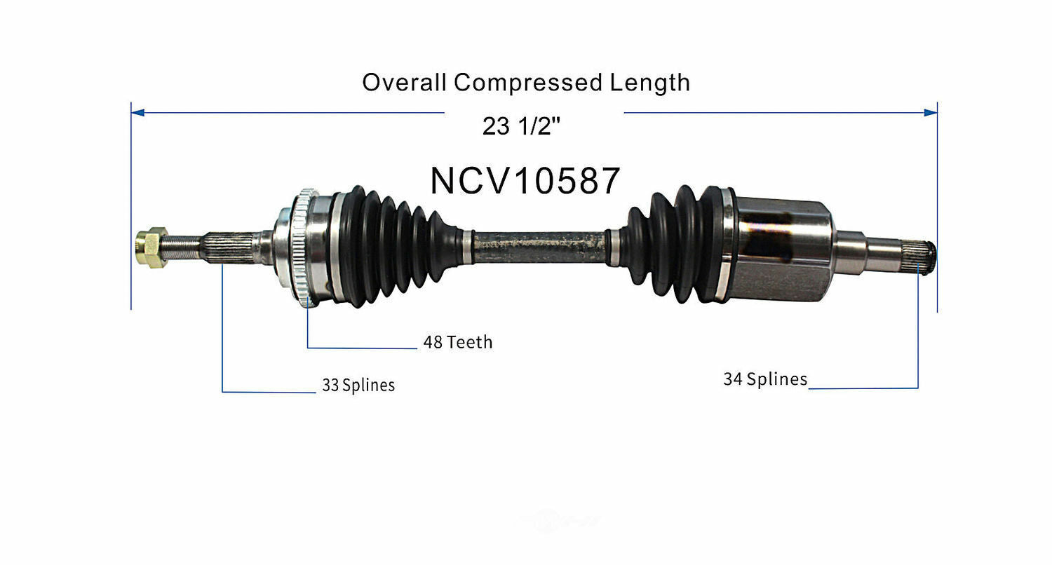 GSP North America NCV10587 CV Axle Assembly