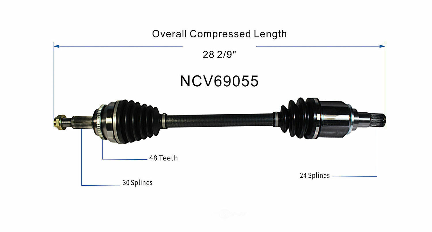 GSP North America NCV69055 CV Axle Assembly