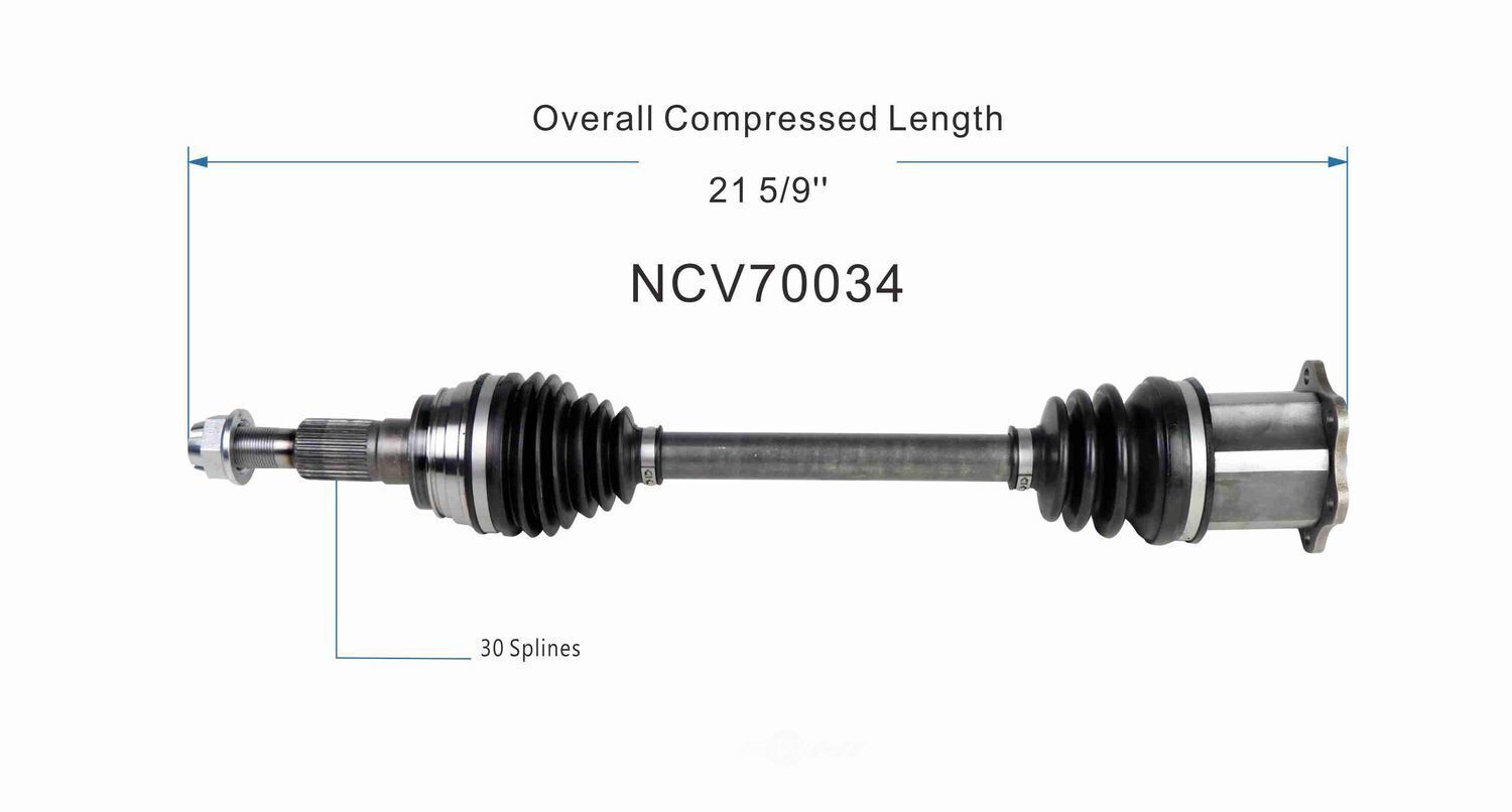 GSP North America NCV70034 CV Axle Assembly