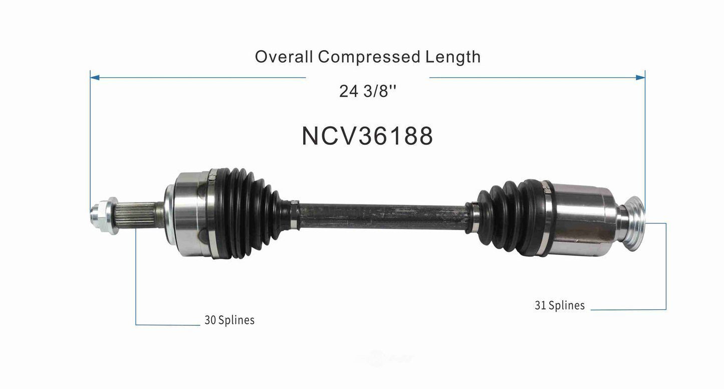 GSP North America NCV36188 CV Axle Assembly