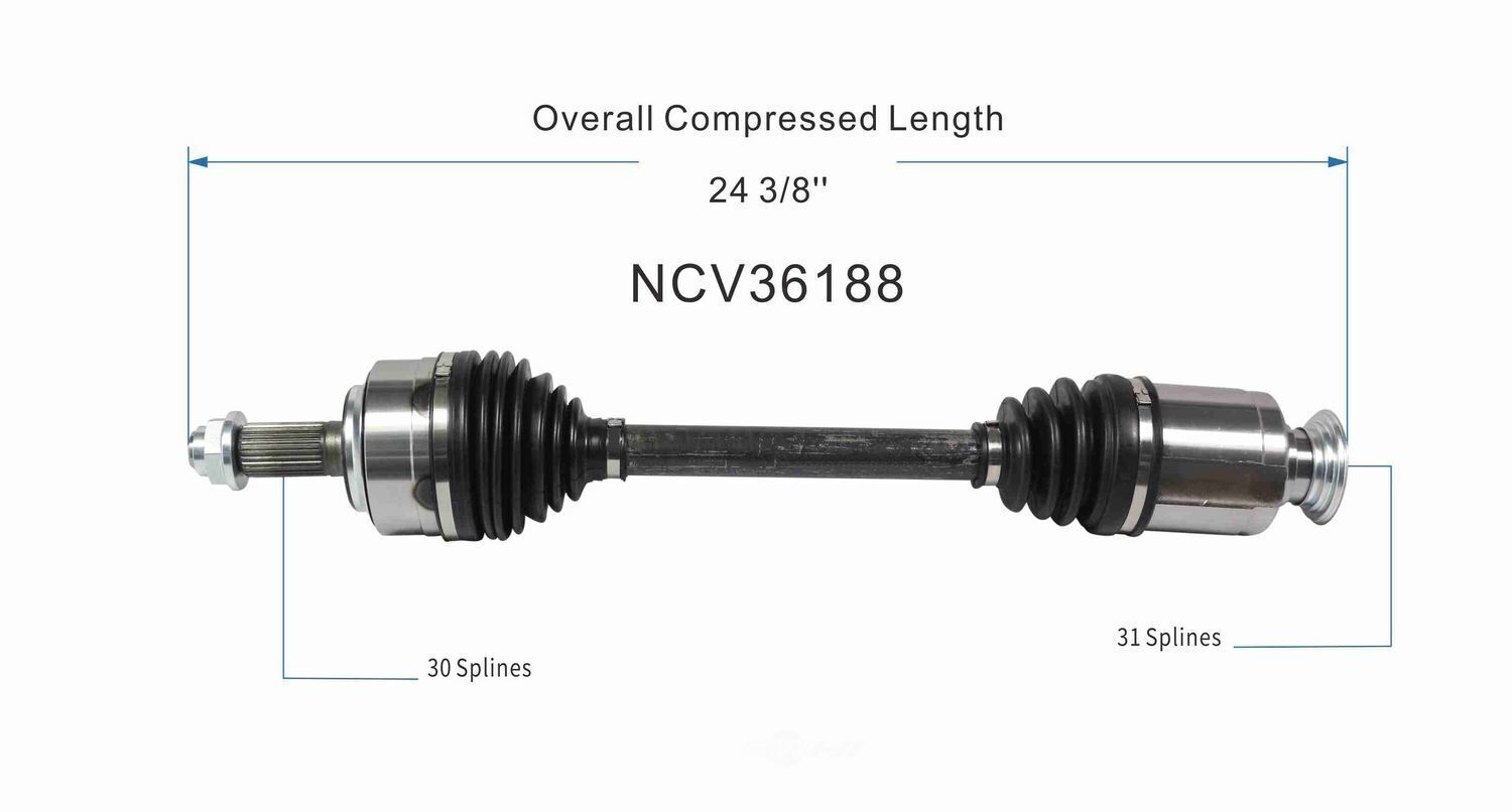 GSP North America NCV36188 CV Axle Assembly