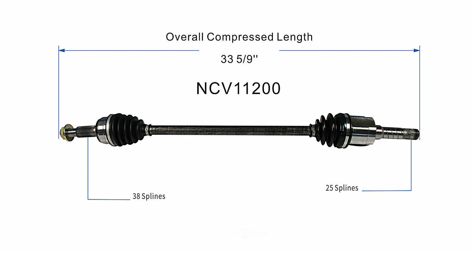 GSP North America NCV11200 CV Axle Assembly