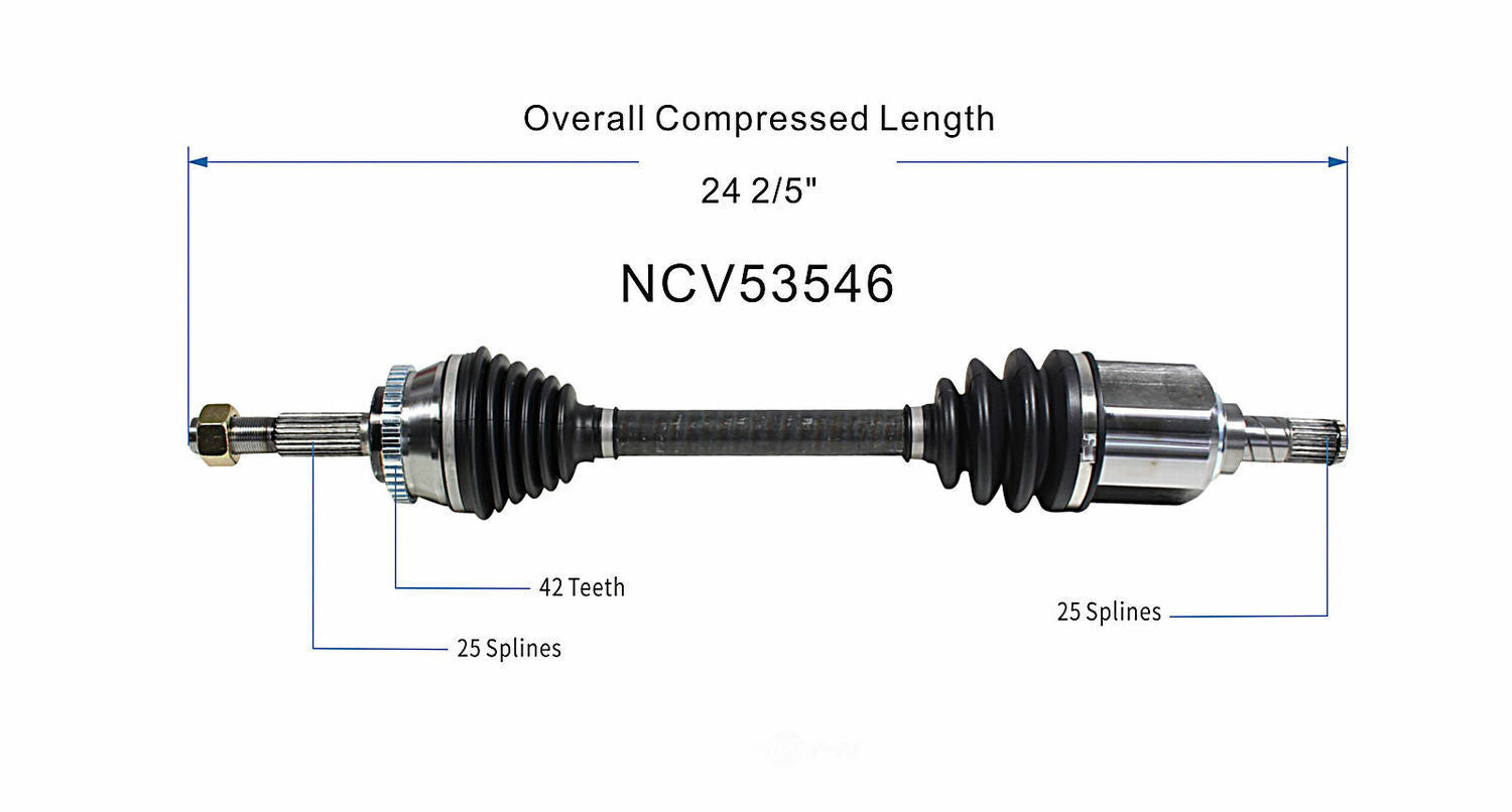 GSP North America NCV53546 CV Axle Assembly