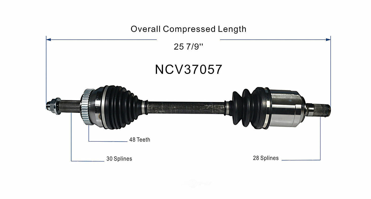 GSP North America NCV37057 CV Axle Assembly