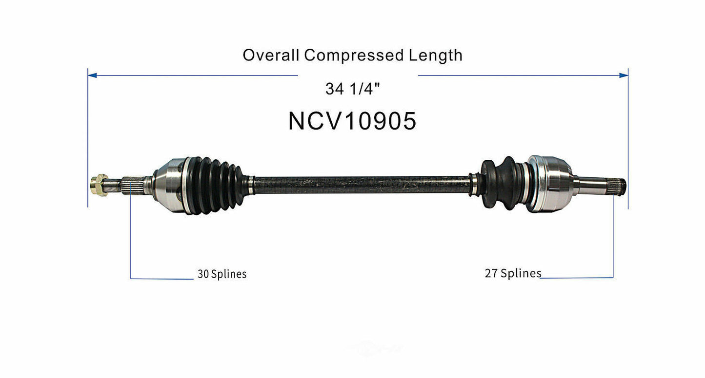 GSP North America NCV10905 CV Axle Assembly