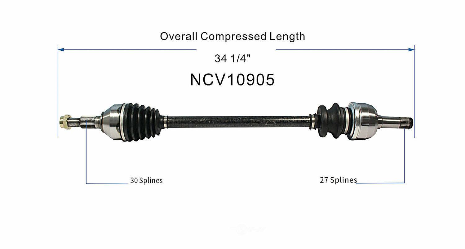 GSP North America NCV10905 CV Axle Assembly