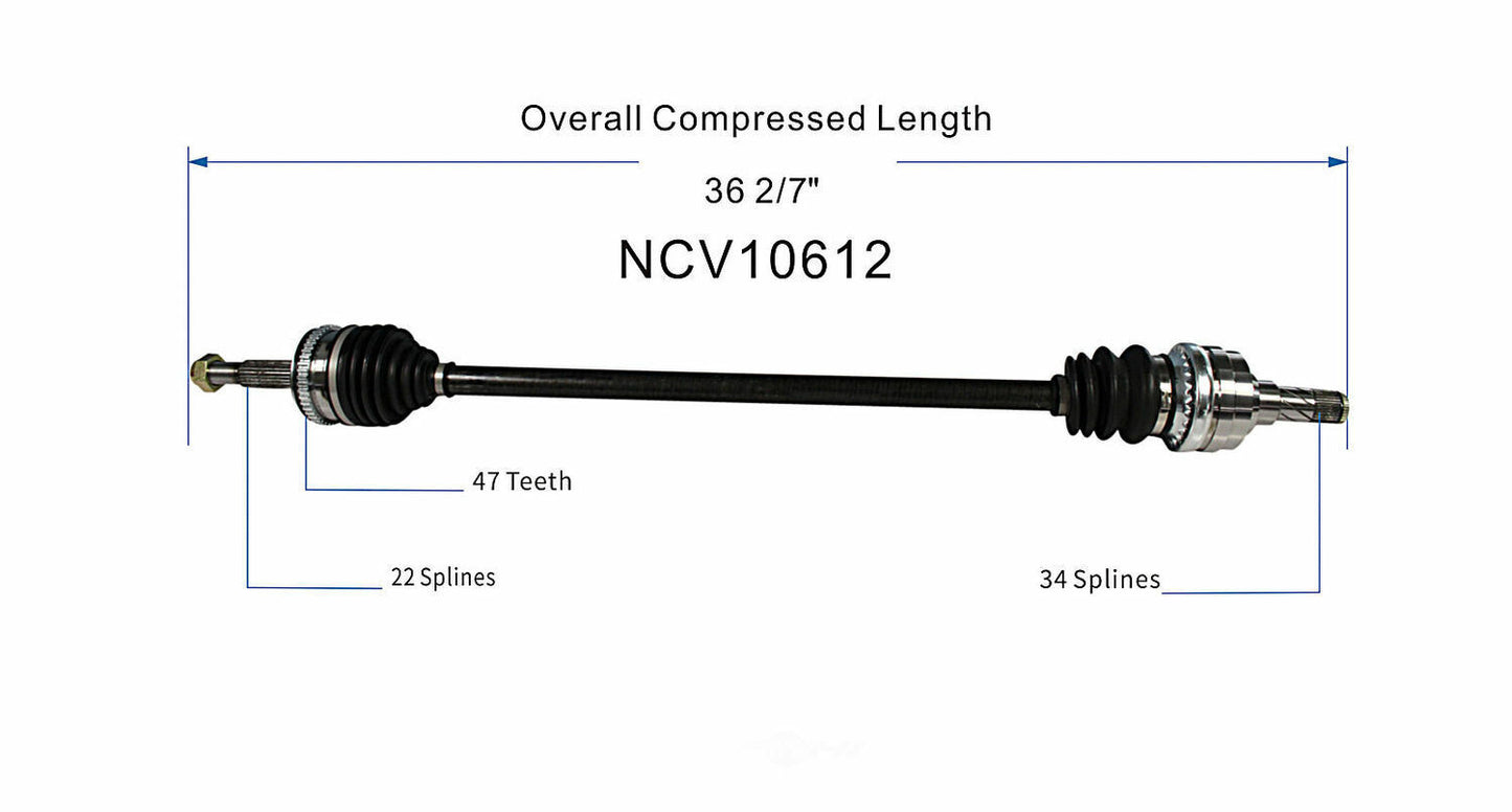 GSP North America NCV10612 CV Axle Assembly