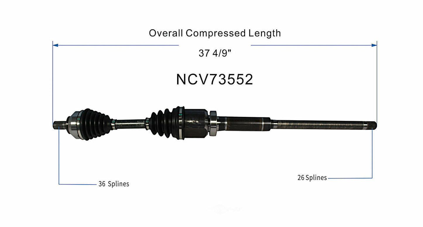 GSP North America NCV73552 CV Axle Assembly