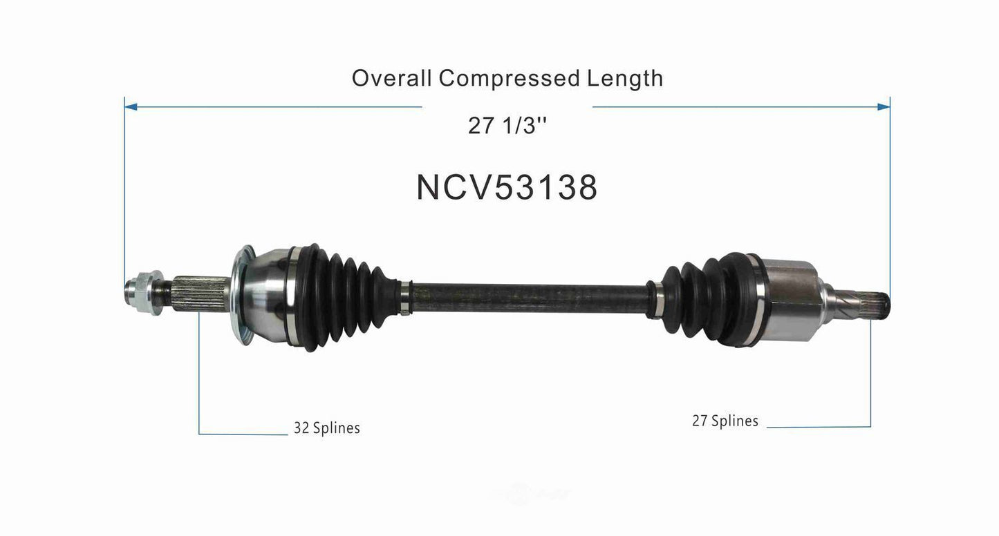 GSP North America NCV53138 CV Axle Assembly