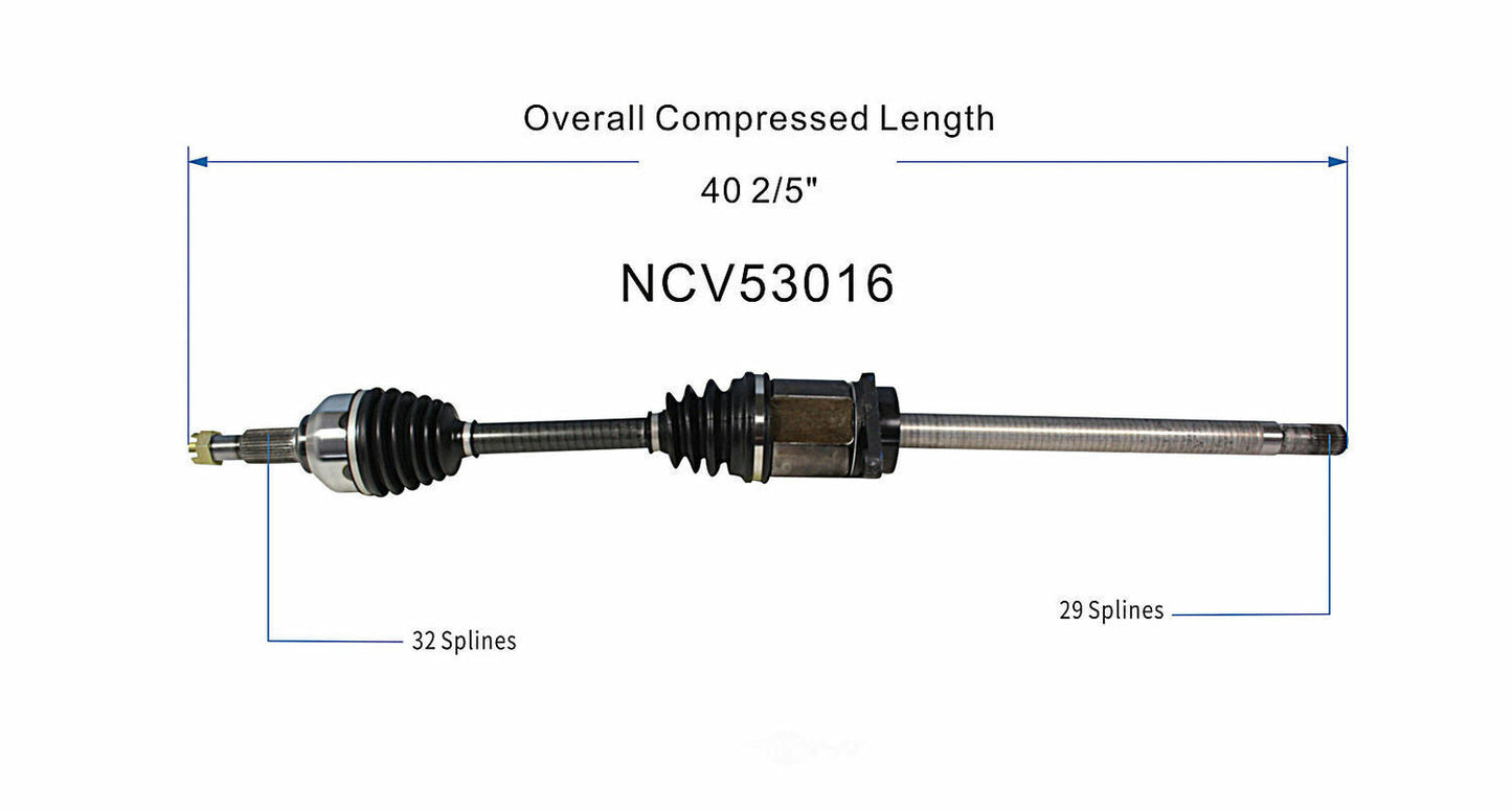 GSP North America NCV53016 CV Axle Assembly