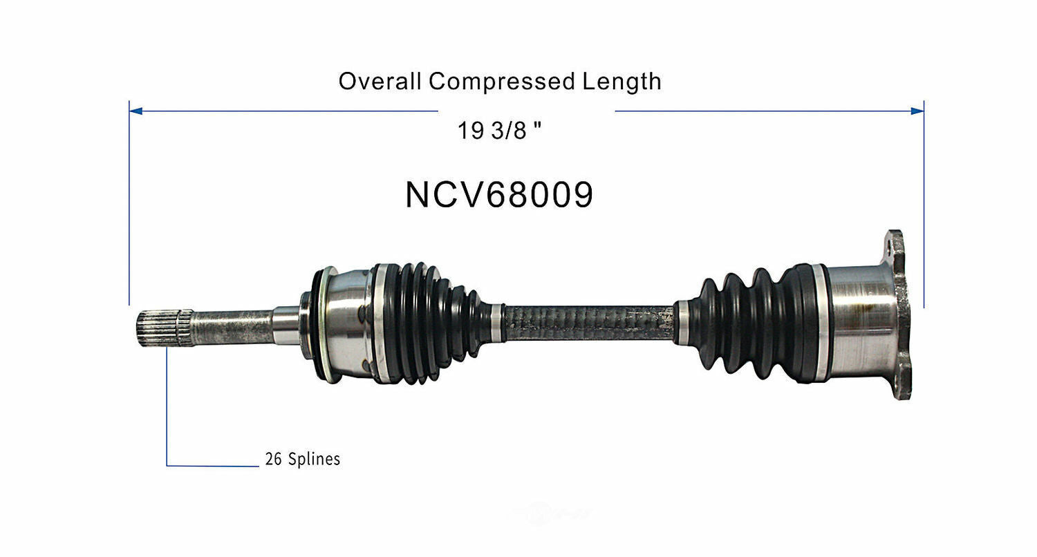 GSP North America NCV68009 CV Axle Assembly