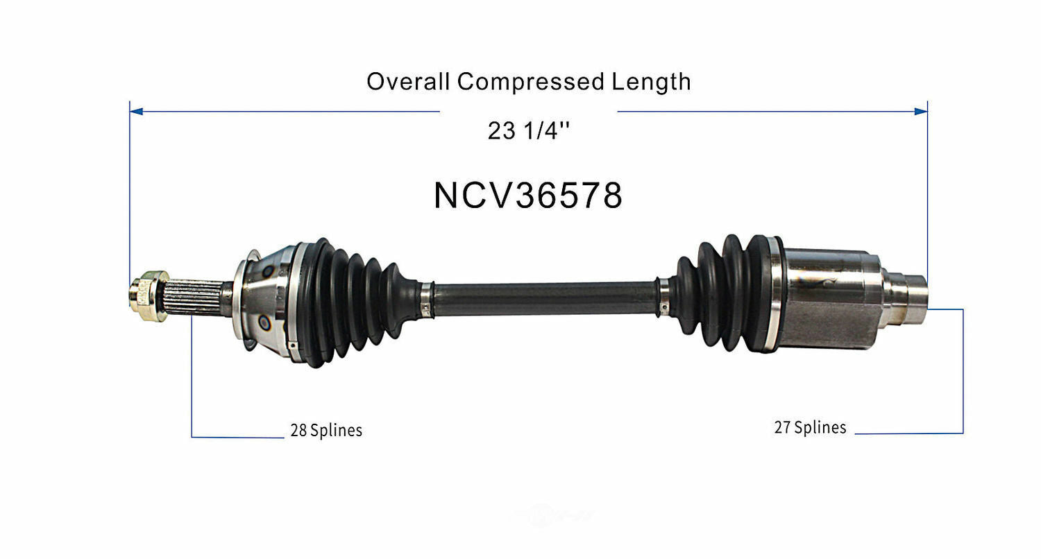 GSP North America NCV36578 CV Axle Assembly