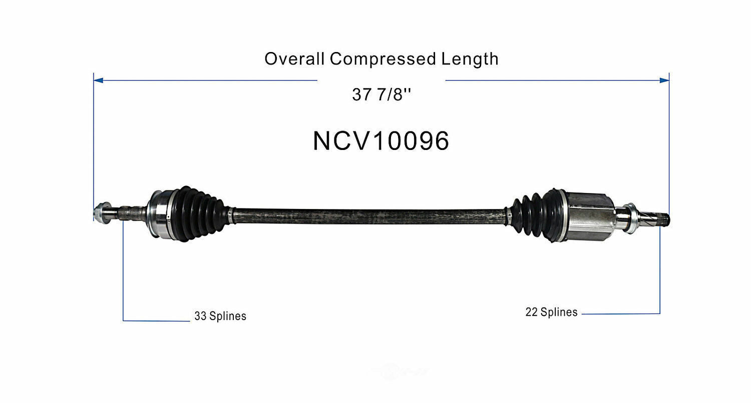 GSP North America NCV10096 CV Axle Assembly