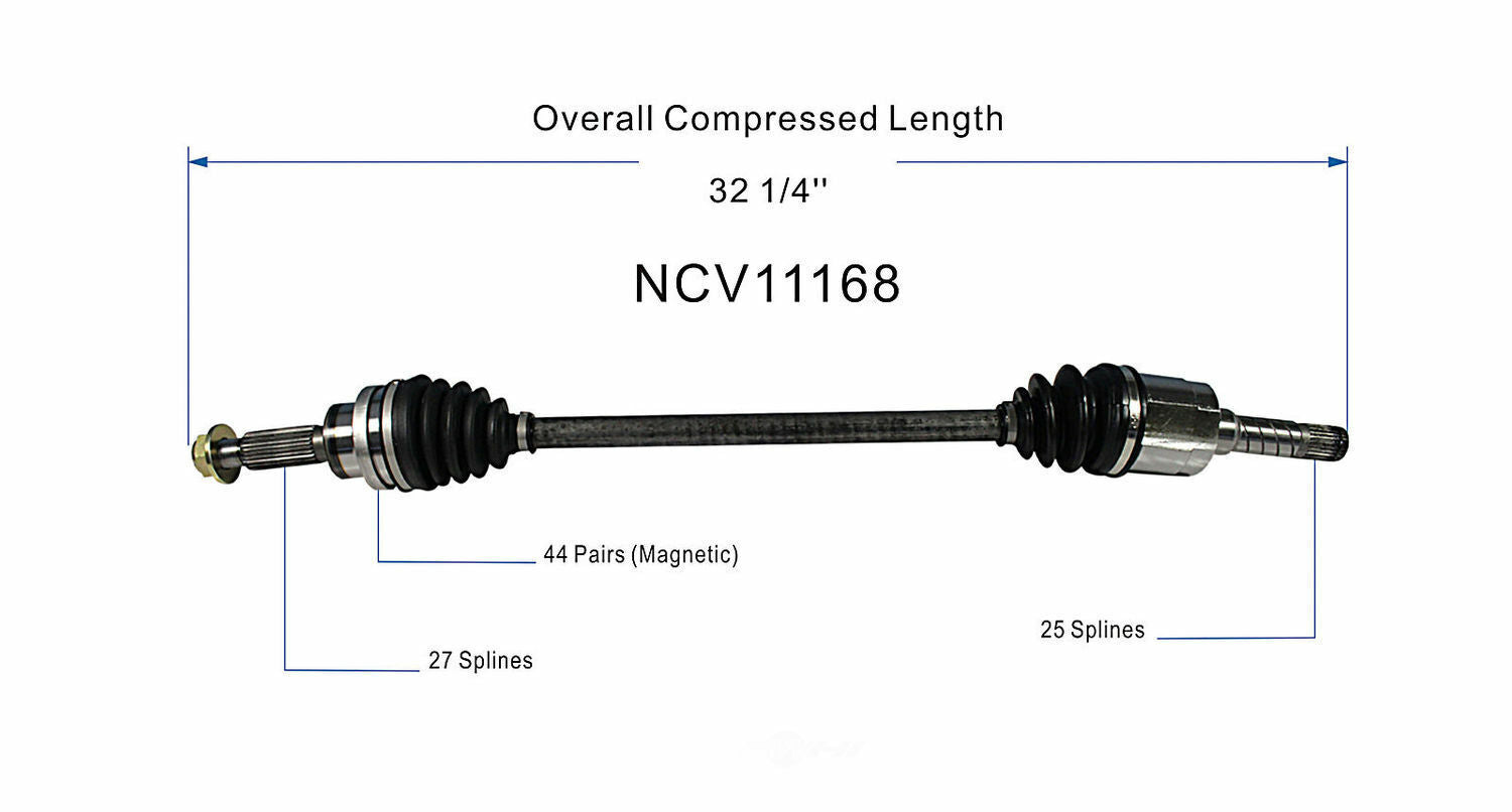 GSP North America NCV11168 CV Axle Assembly