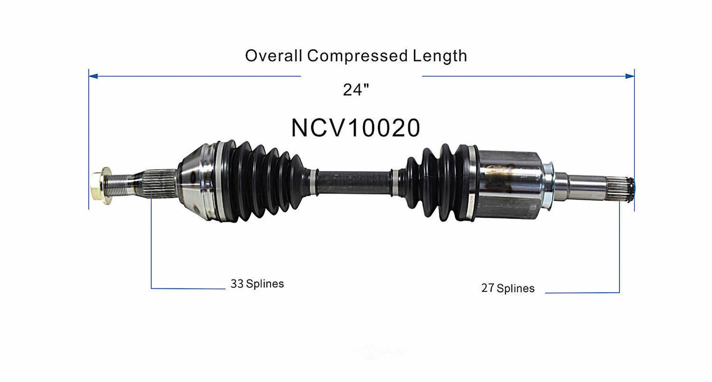 GSP North America NCV10020 CV Axle Assembly