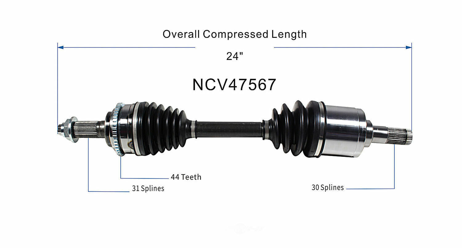 GSP North America NCV47567 CV Axle Assembly
