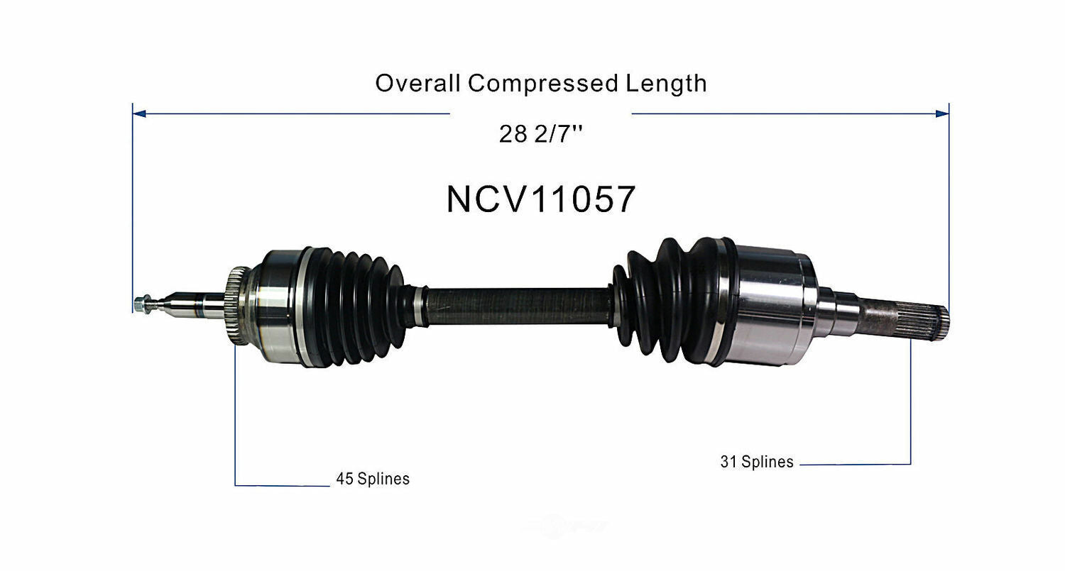 GSP North America NCV11057 CV Axle Assembly