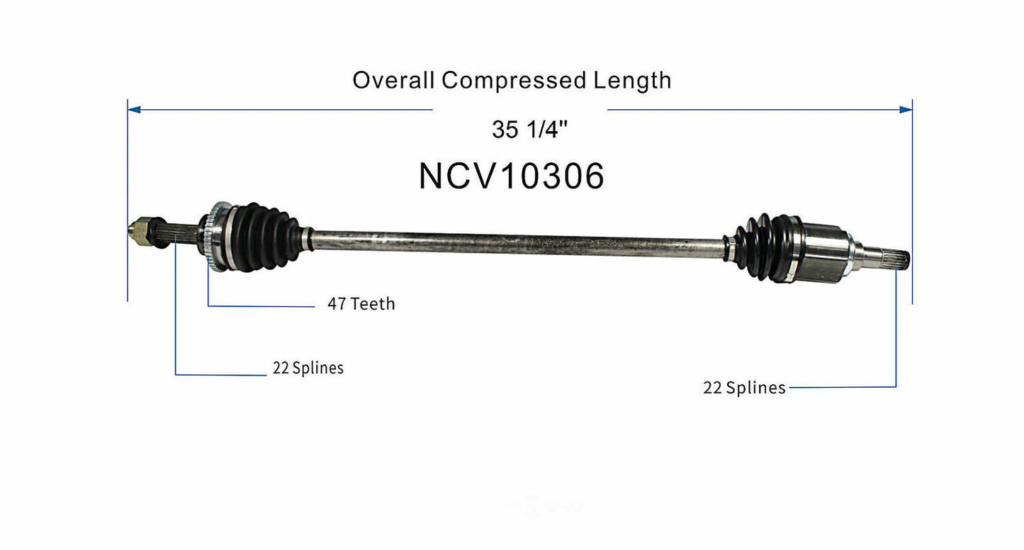 GSP North America NCV10306 CV Axle Assembly
