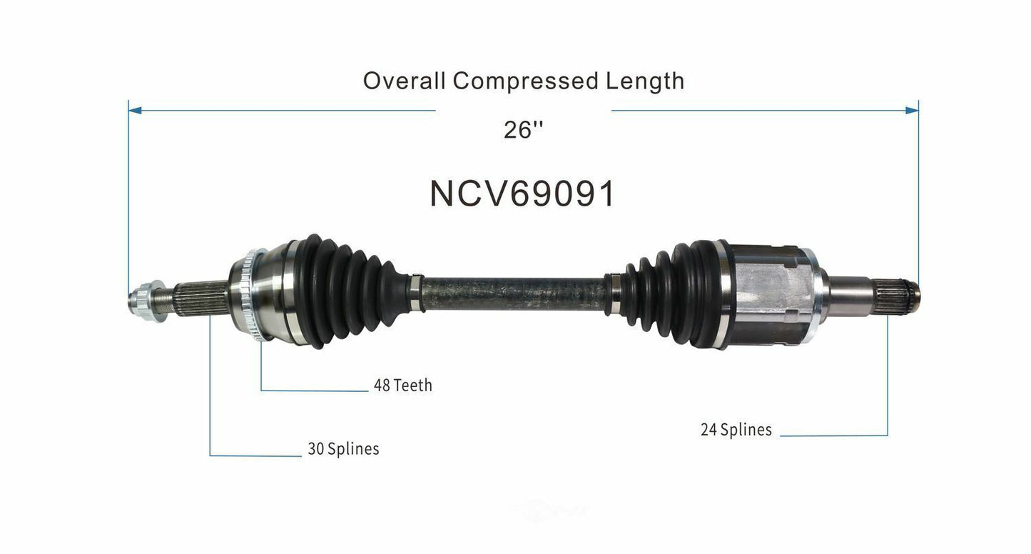 GSP North America NCV69091 CV Axle Assembly