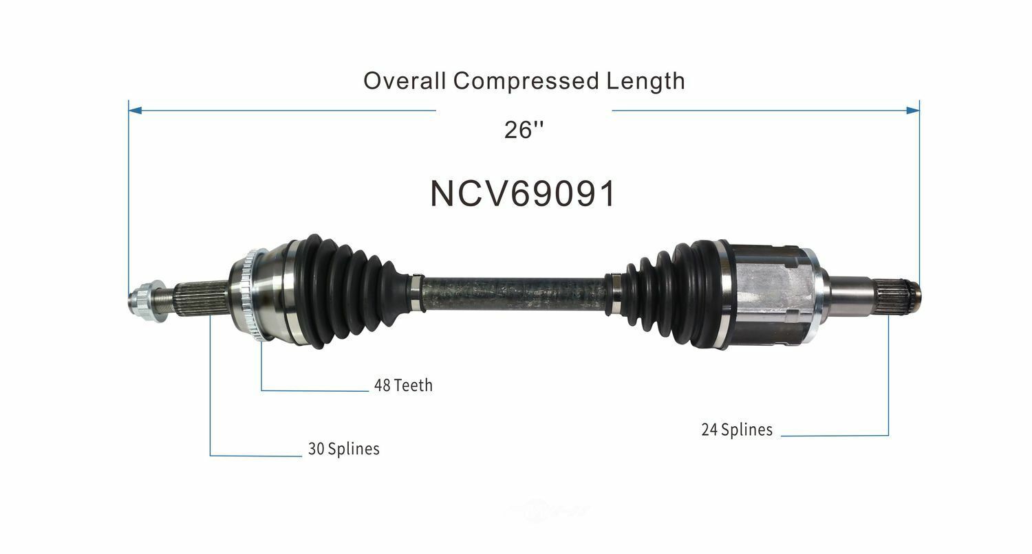GSP North America NCV69091 CV Axle Assembly