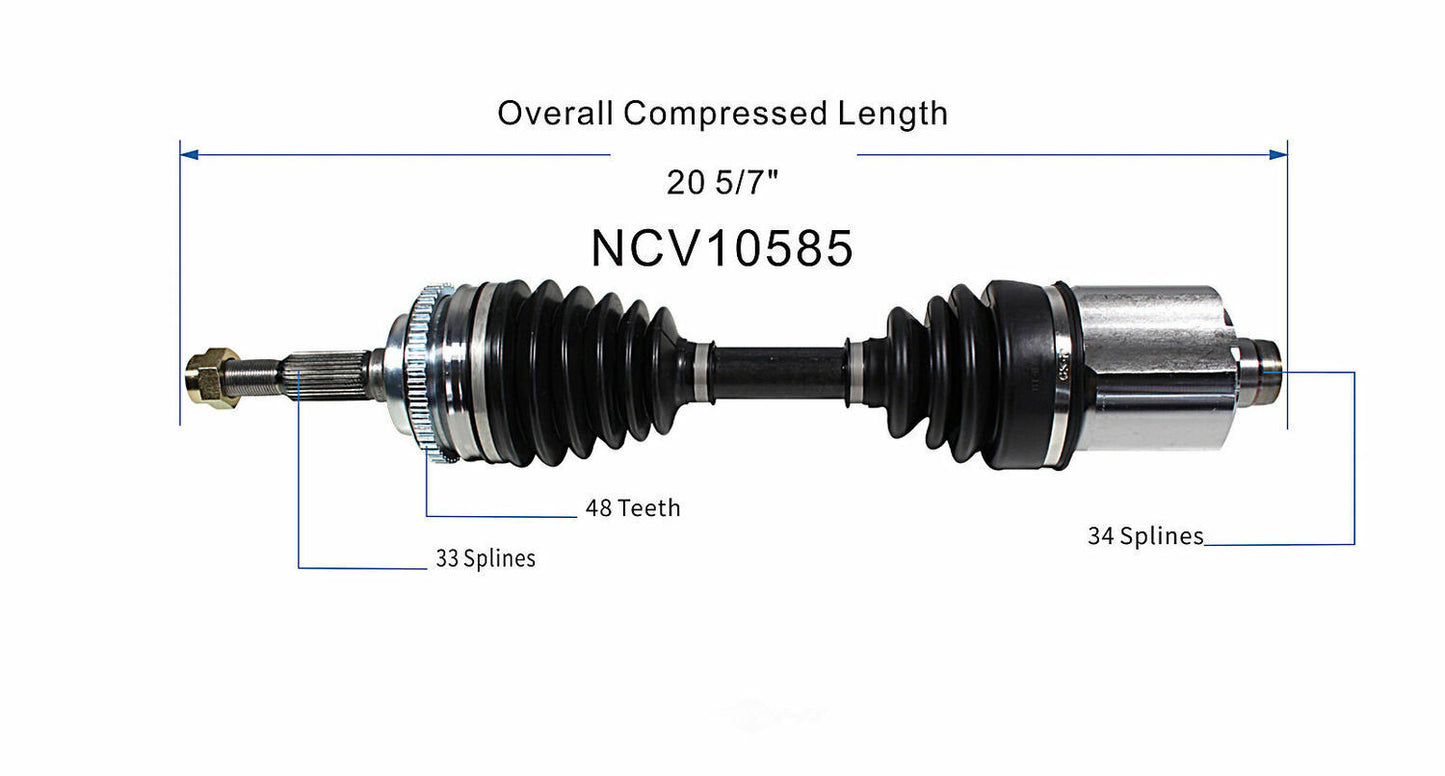GSP North America NCV10585 CV Axle Assembly
