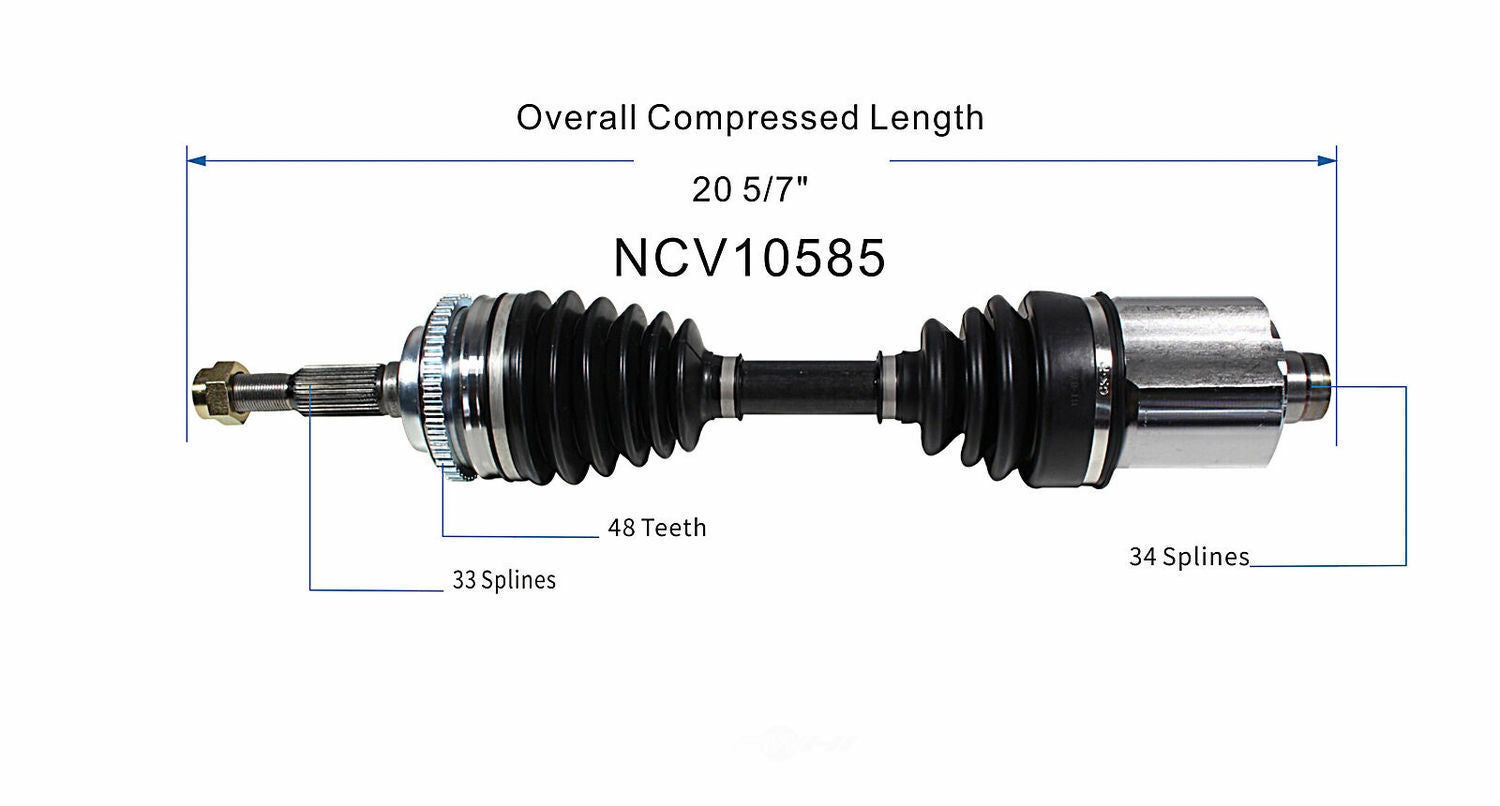 GSP North America NCV10585 CV Axle Assembly