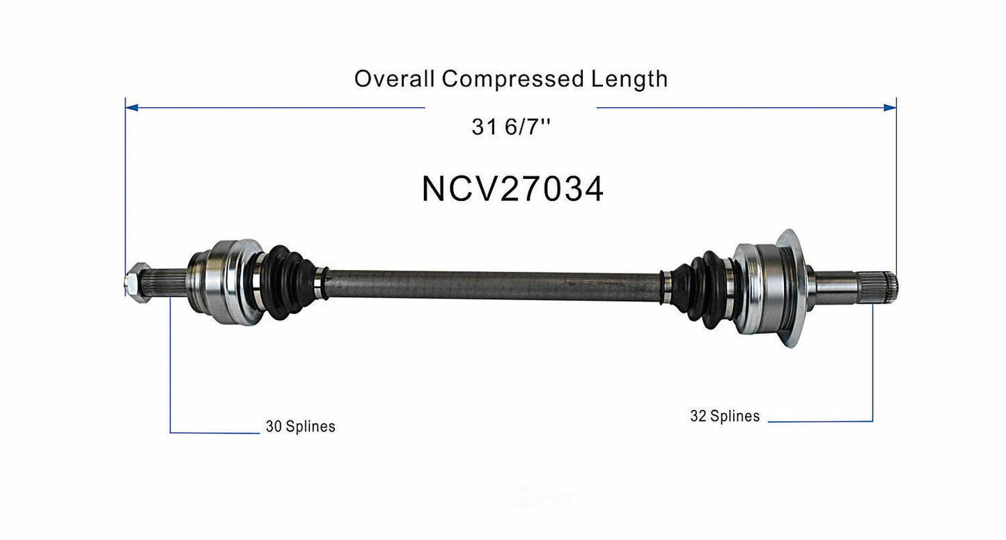 GSP North America NCV27034 CV Axle Assembly