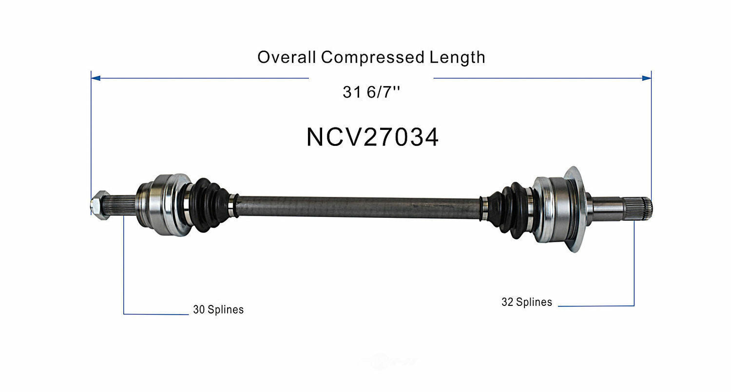 GSP North America NCV27034 CV Axle Assembly