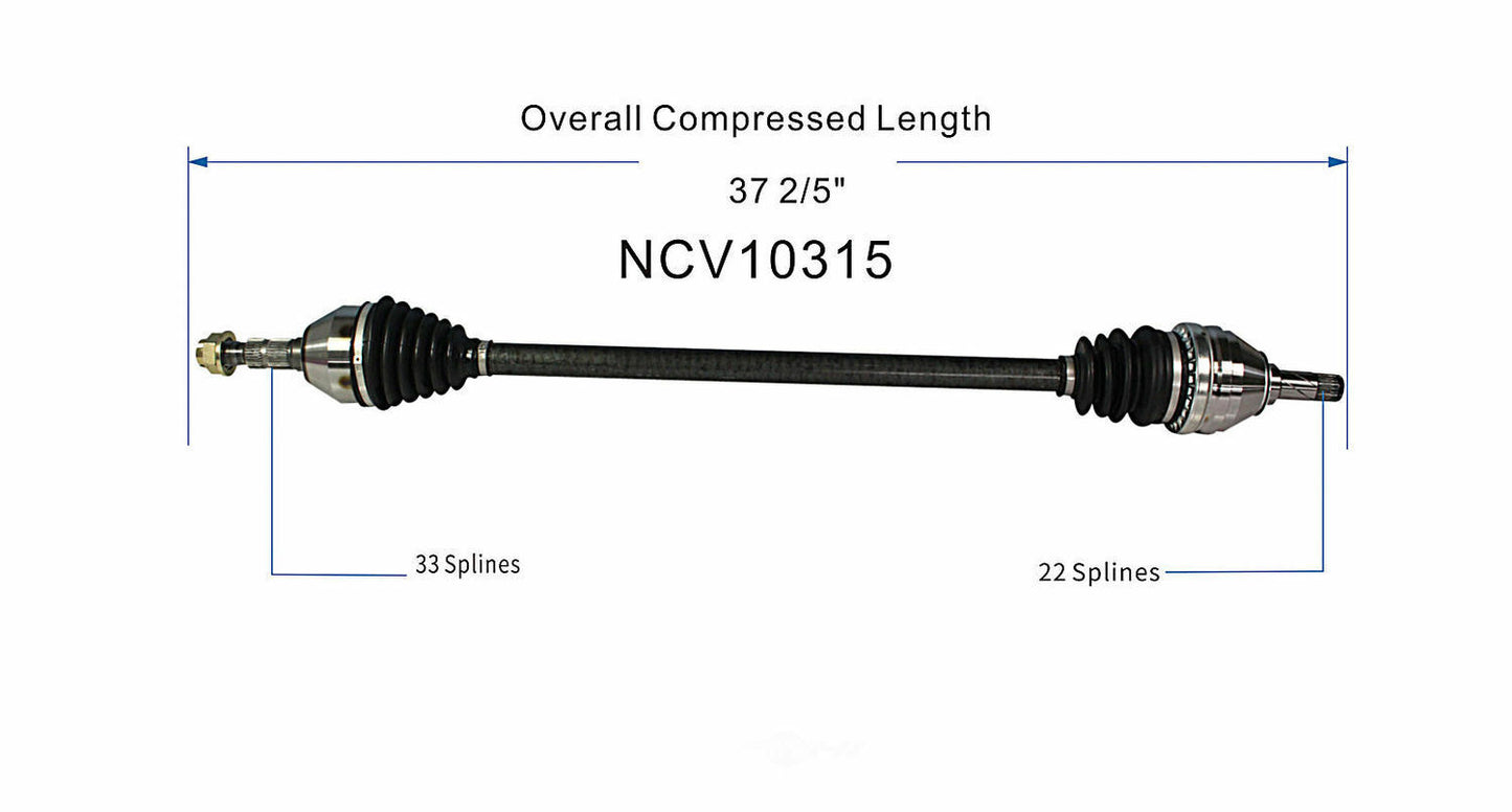GSP North America NCV10315 CV Axle Assembly