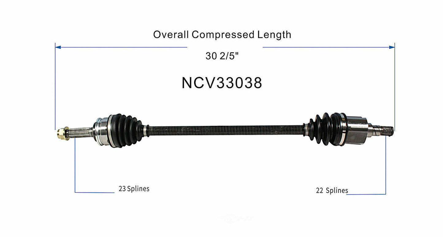 GSP North America NCV33038 CV Axle Assembly