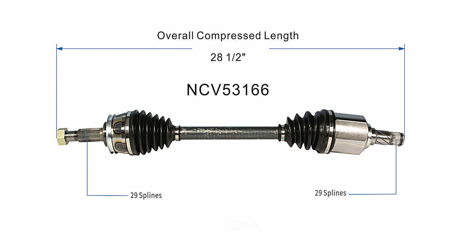 GSP North America NCV53166 CV Axle Assembly