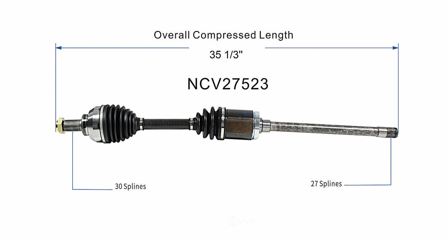 GSP North America NCV27523 CV Axle Assembly
