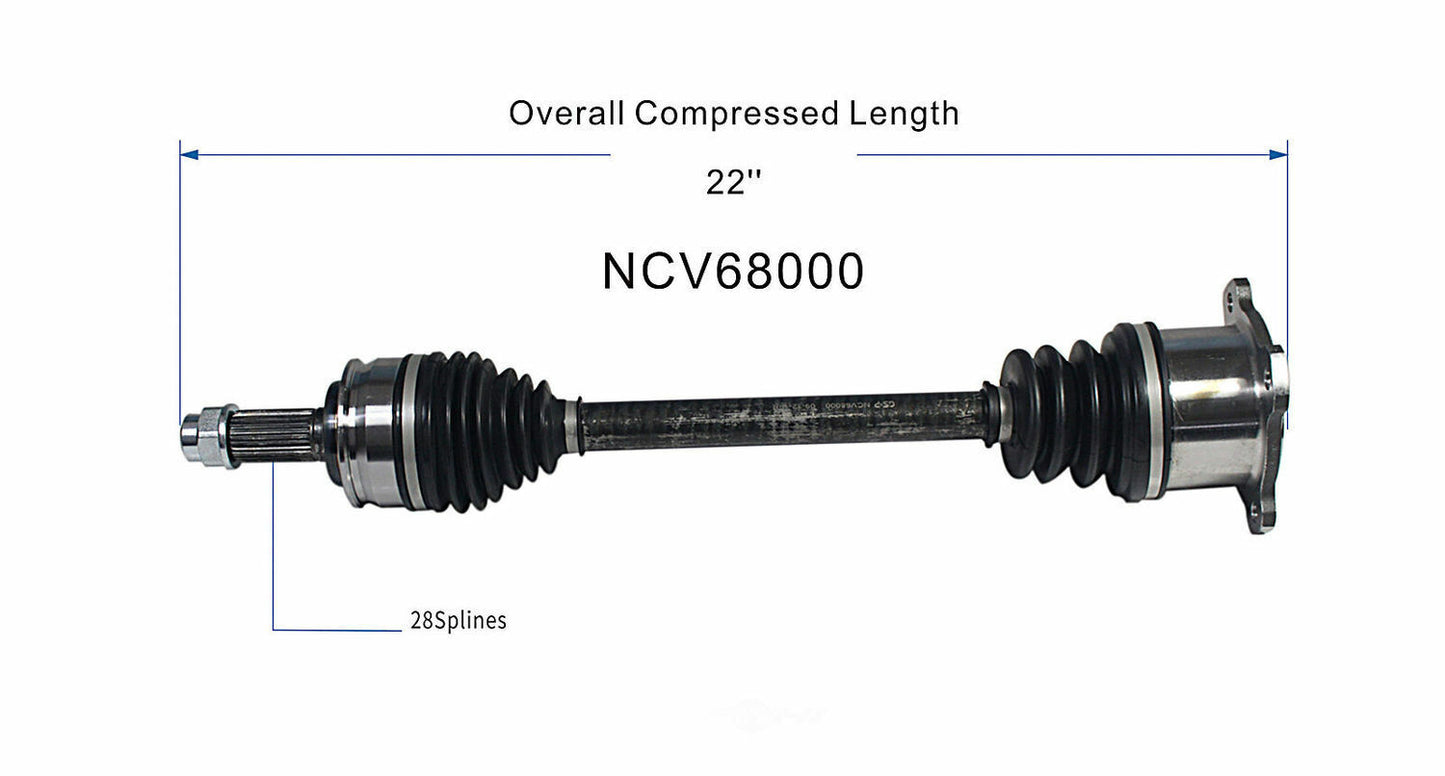 GSP North America NCV68000 CV Axle Assembly