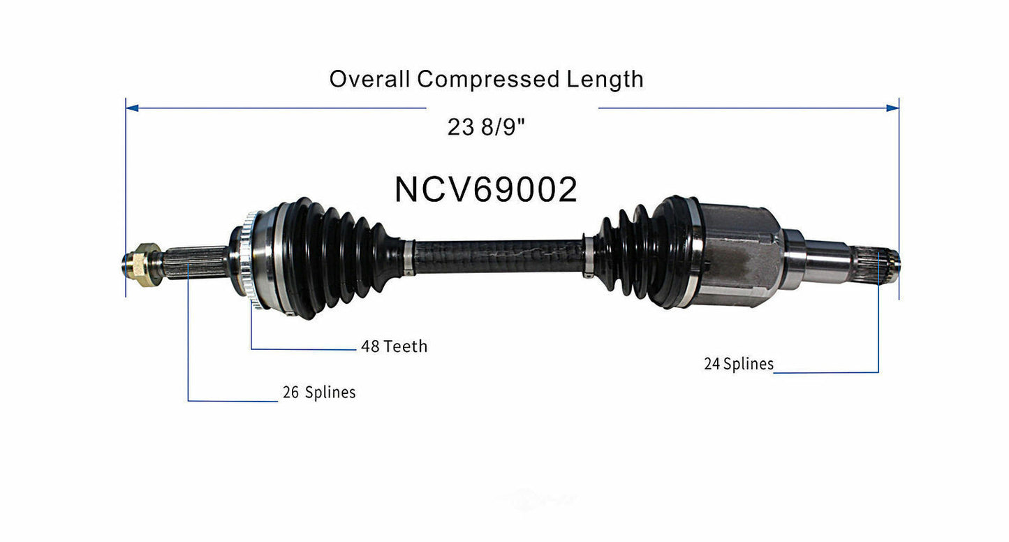 GSP North America NCV69002 CV Axle Assembly