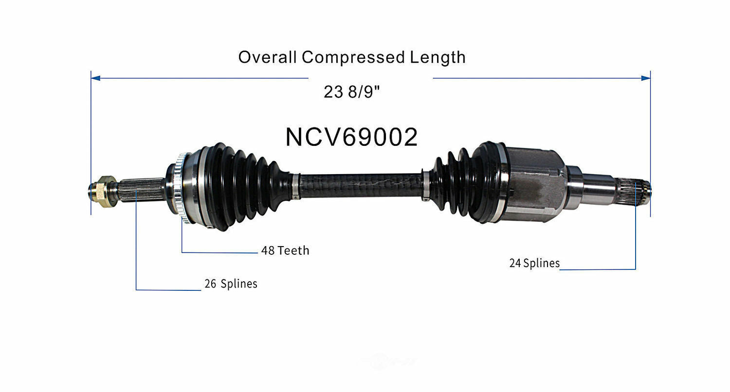 GSP North America NCV69002 CV Axle Assembly