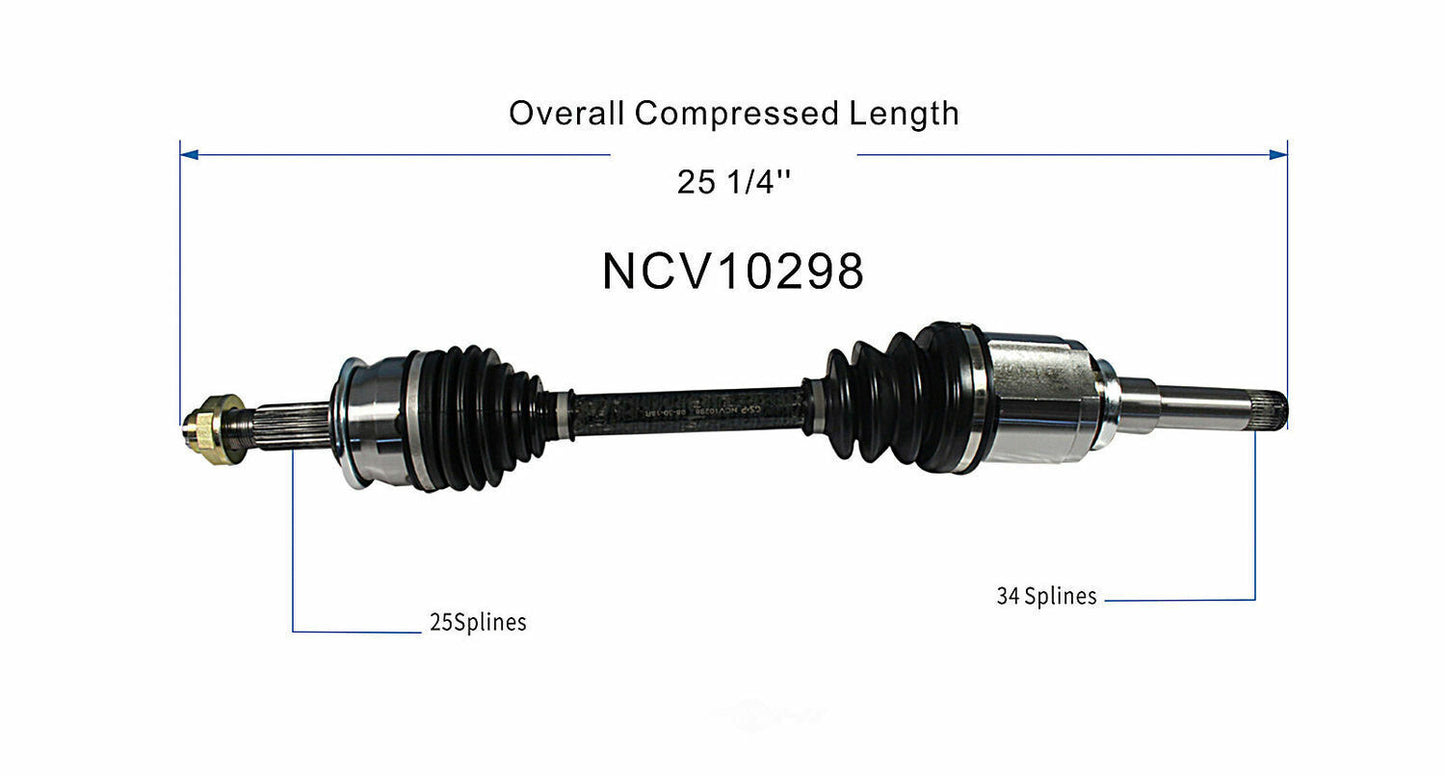 GSP North America NCV10298 CV Axle Assembly