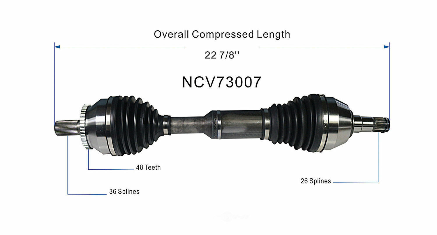 GSP North America NCV73007 CV Axle Assembly