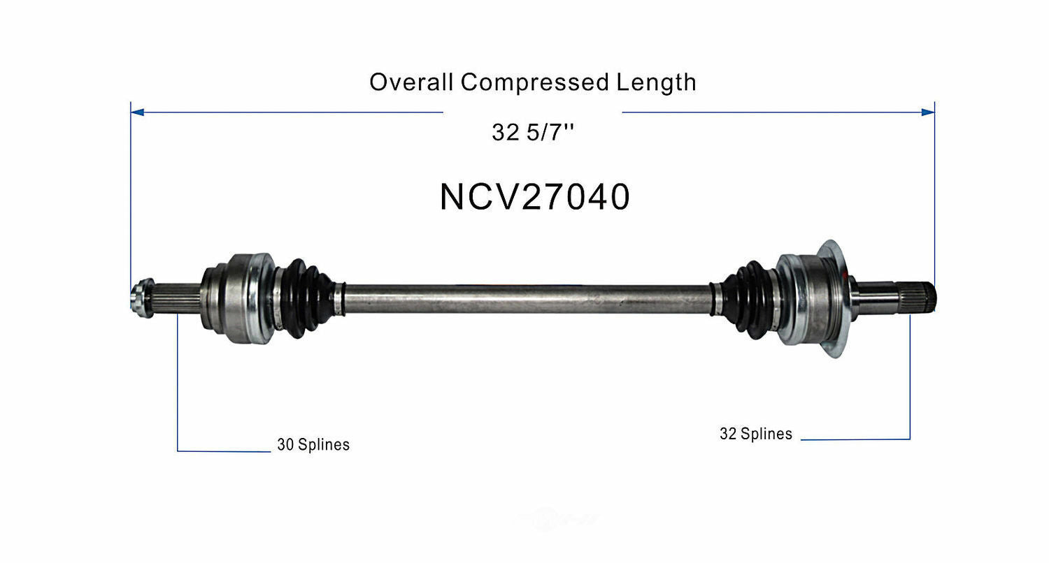 GSP North America NCV27040 CV Axle Assembly
