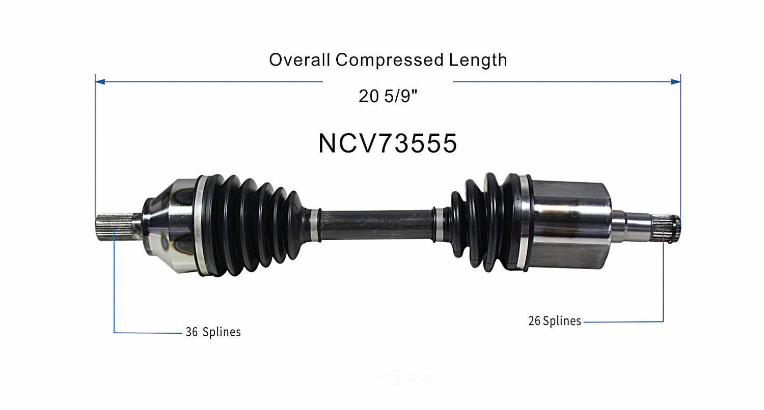 GSP North America NCV73555 CV Axle Assembly