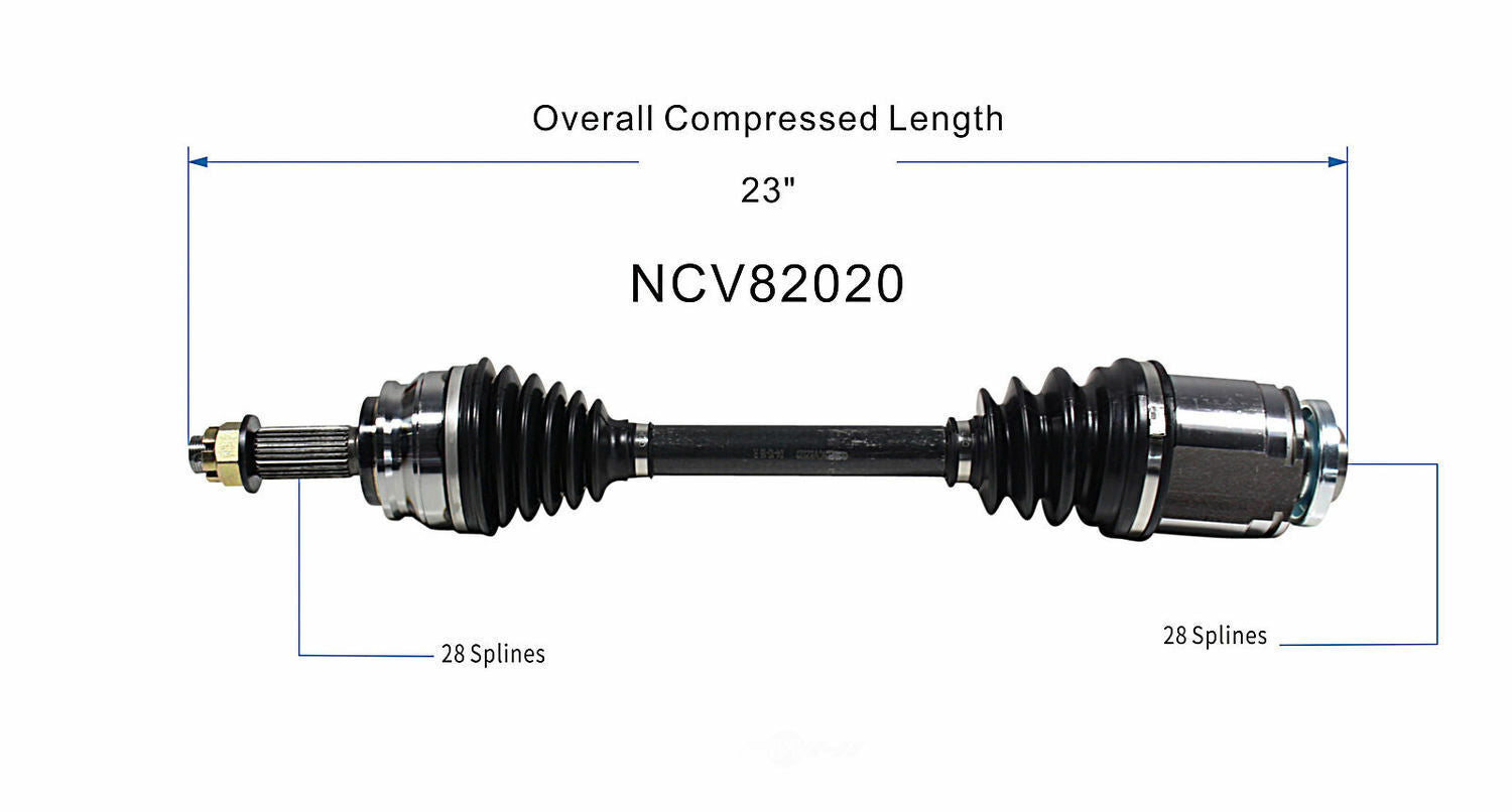 GSP North America NCV82020 CV Axle Assembly