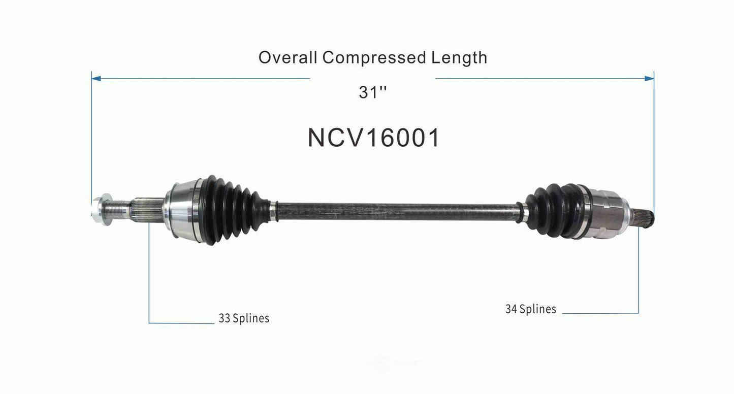 GSP North America NCV16001 CV Axle Assembly