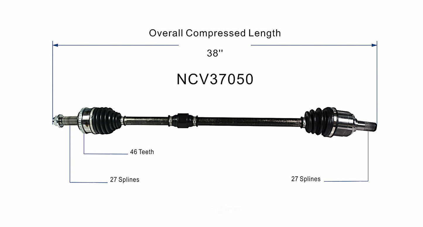 GSP North America NCV37050 CV Axle Assembly