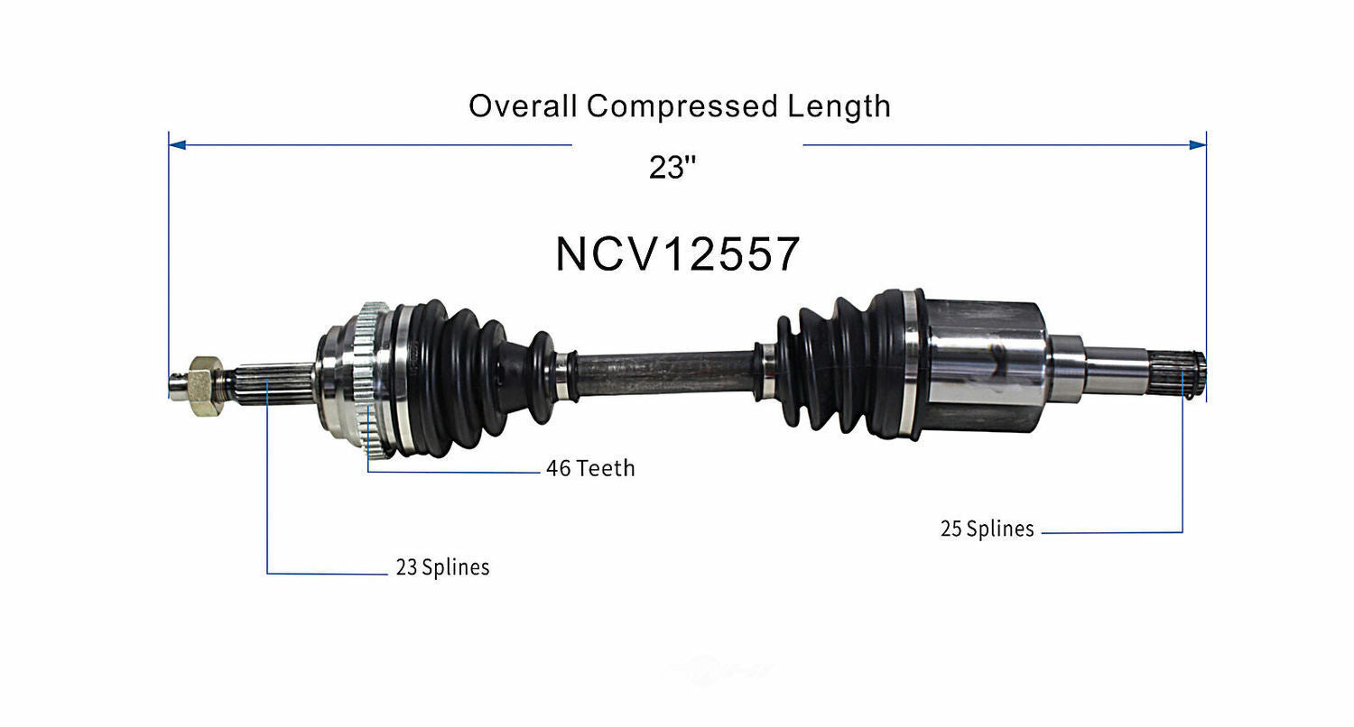 GSP North America NCV12557 CV Axle Assembly