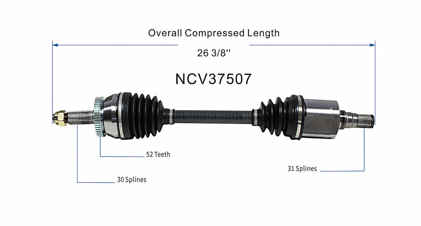 GSP North America NCV37507 CV Axle Assembly