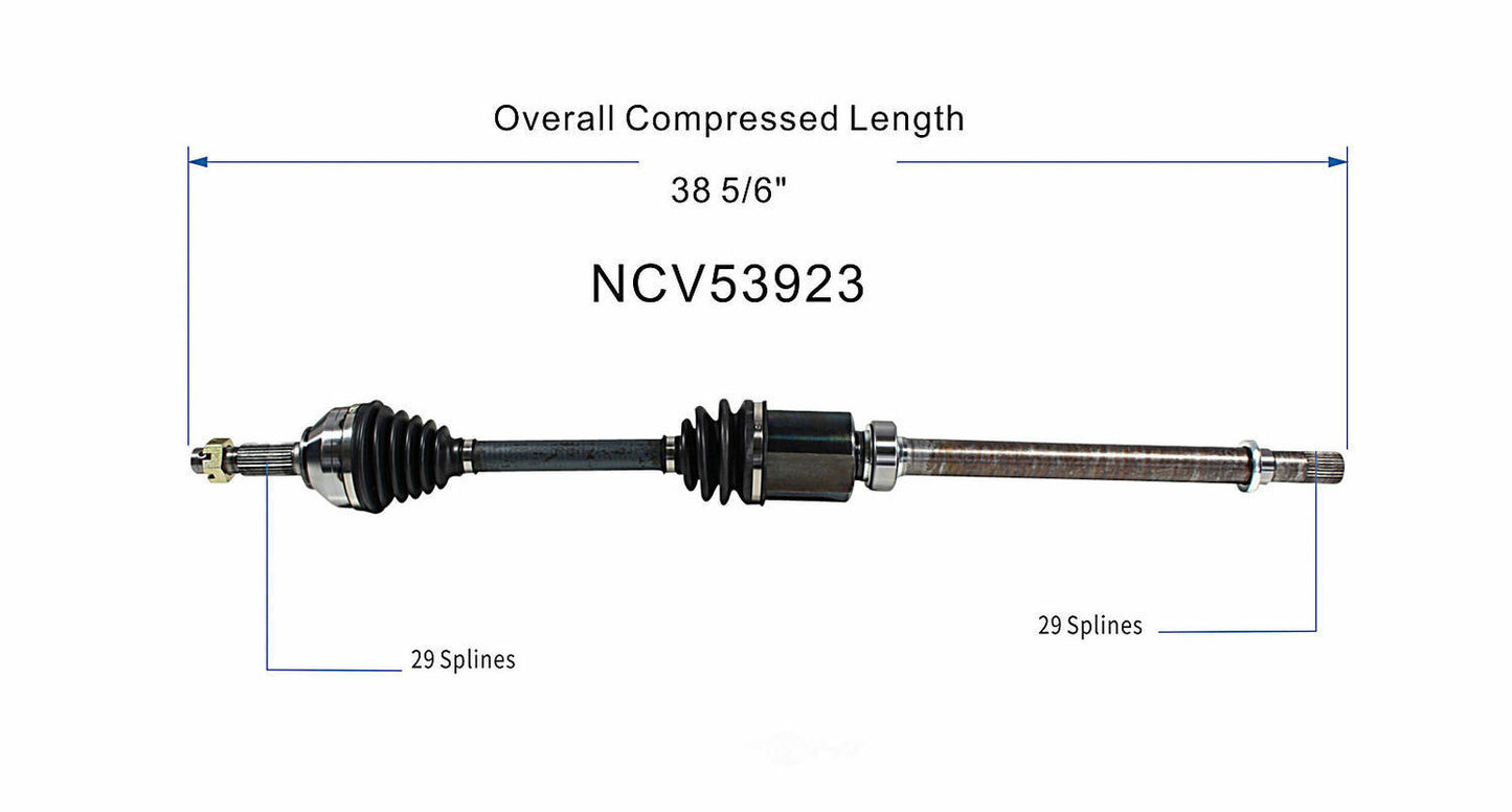 GSP North America NCV53923 CV Axle Assembly